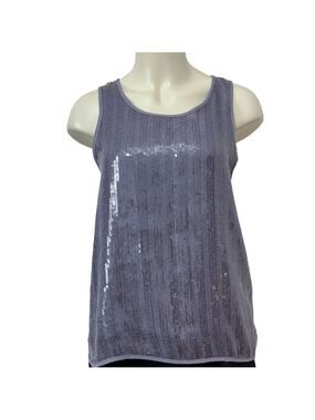 RO&DE Lavender Sequin Scoop Neck Tank Top Women’s Medium